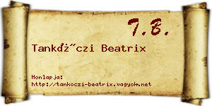 Tankóczi Beatrix névjegykártya
